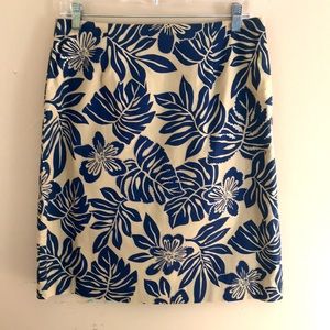 Sparkly Sequins & Blue Tropical Skirt- 8